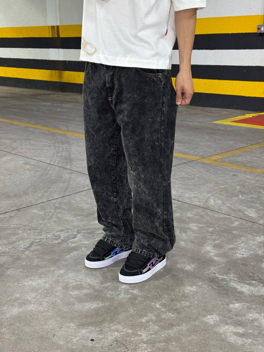 CALCA RETA DGN BLACK MARMORIZADA