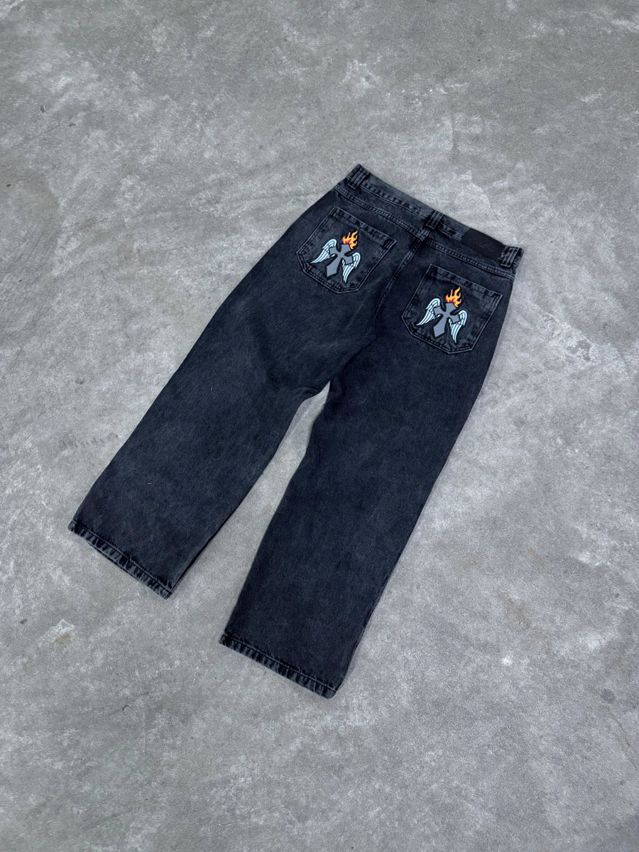 CALÇA BAGGY JEANS TRIP SIDE “ WINGS ”