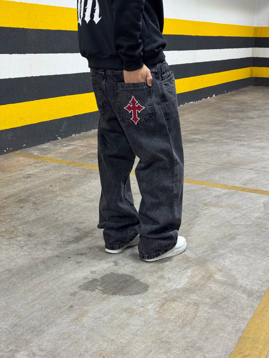 CALÇA BAGGY TRIP SIDE “ CRUZ RED ” STONE