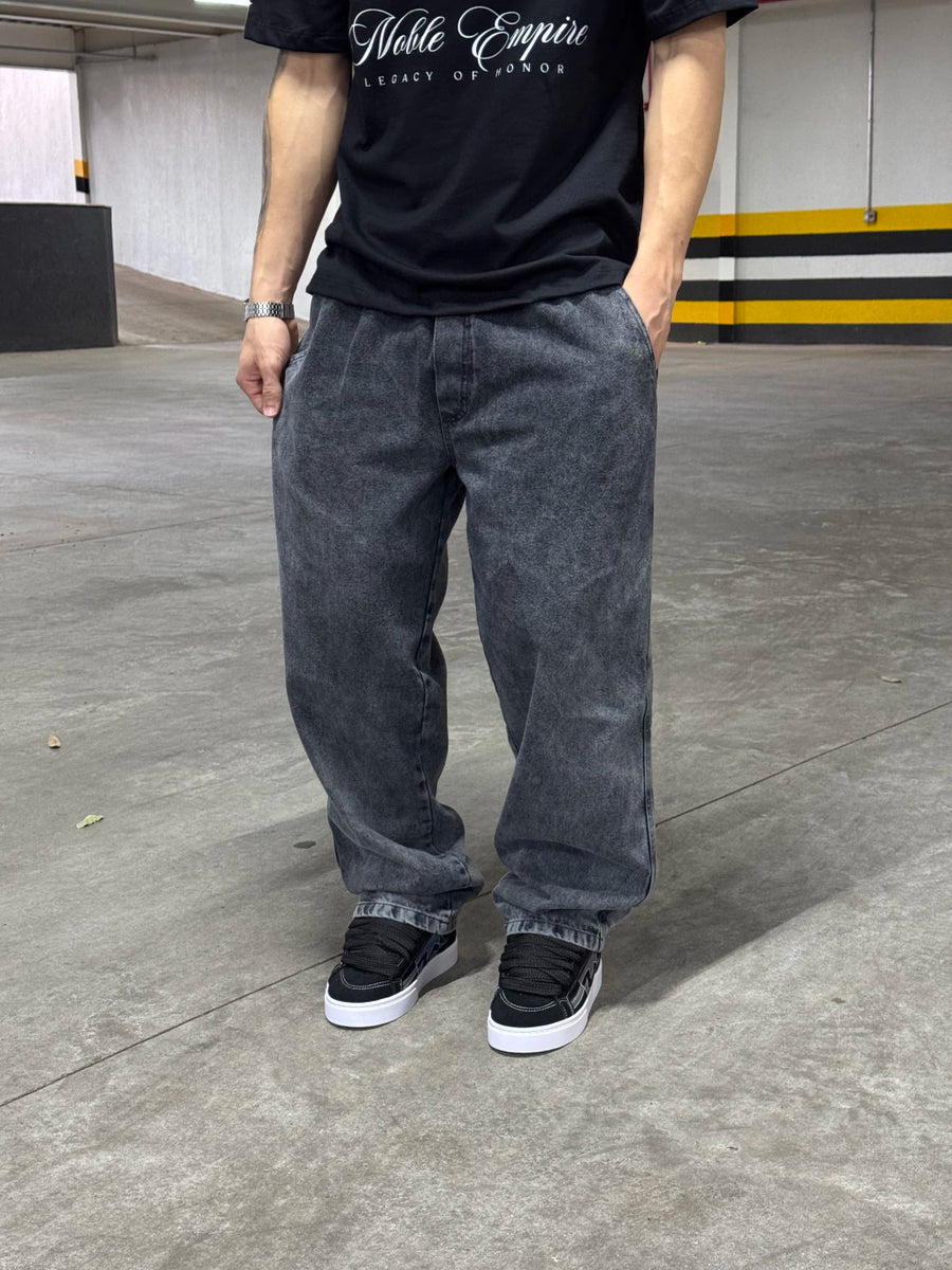 CALÇA BAGGY BLACK “ STONE ” JEANS